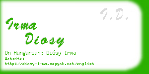 irma diosy business card